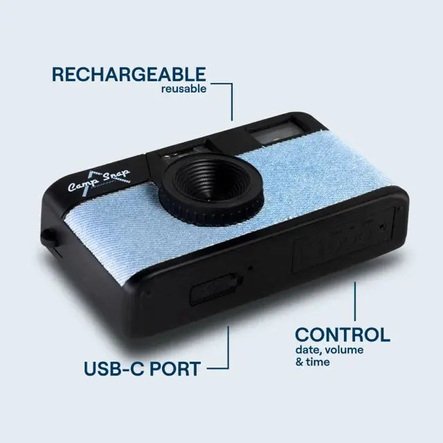Camp Snap Screen-Free Digital Point & Shoot Camera – Denim Camp Snap